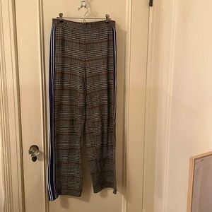 Plaid Tuxedo Style Pull-on Pants